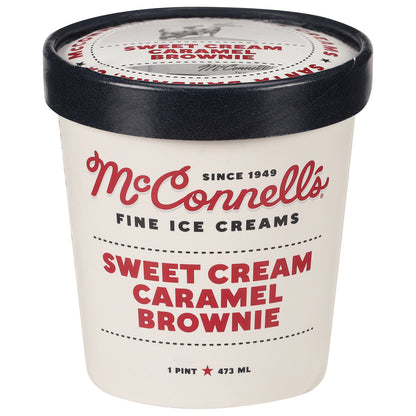 McConnell's Fine Ice Creams Sweet Cream Caramel Brownie Ice Cream 1 pt