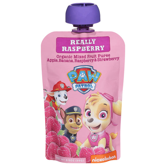 Paw Patrol Organic Really Raspberry Mixed Fruit Puree 3.5 oz