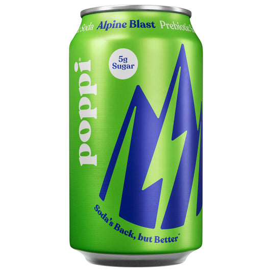 Poppi Prebiotic Soda Alpine Blast, 12 Fl Oz