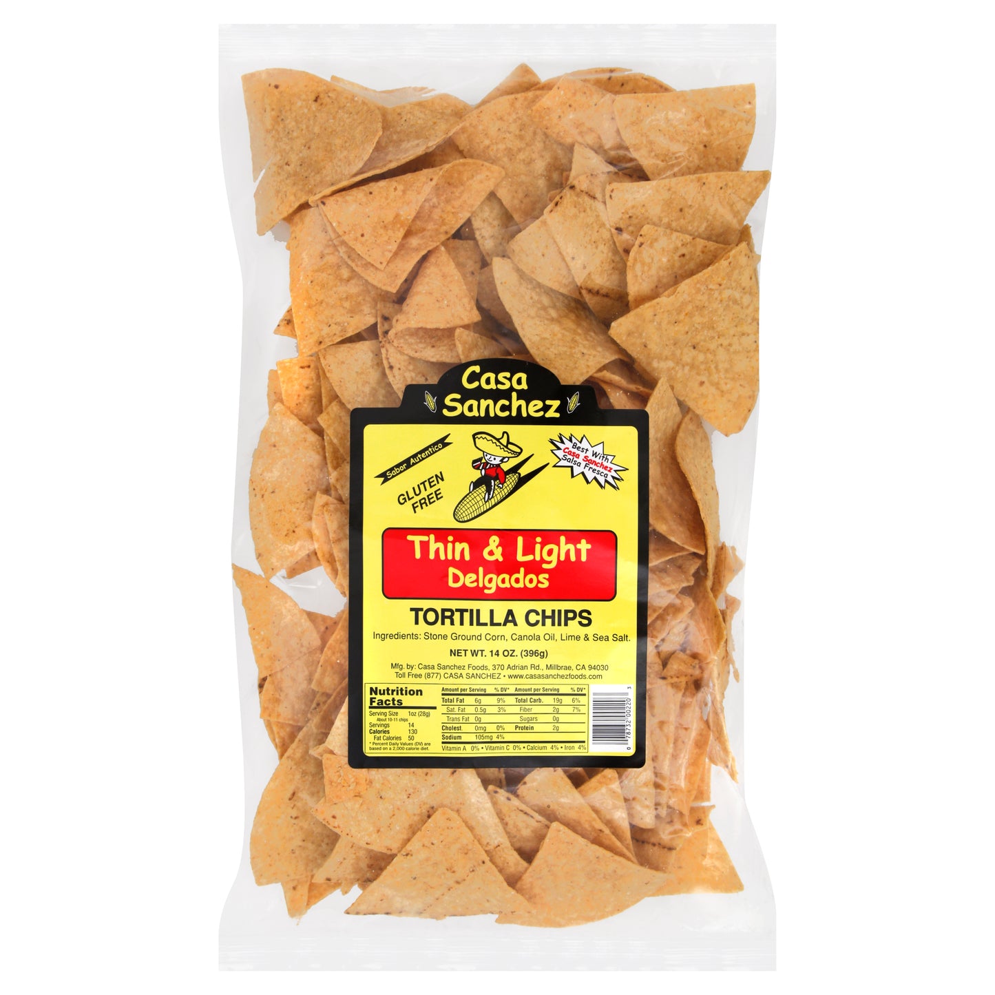 Casa Sanchez Tortilla Chips 14 oz - Thin