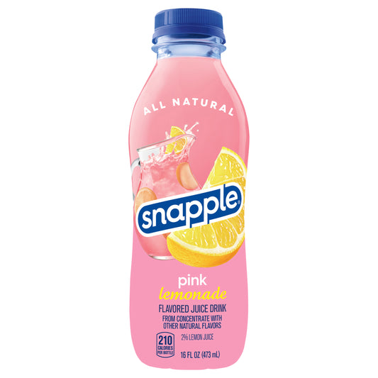 Snapple Pink Lemonade Juice Drink, 16 fl oz recycled plastic bottle