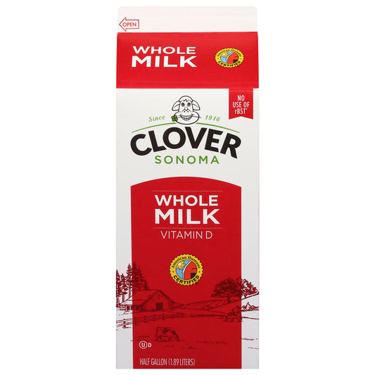 Clover Sonoma Whole Milk 0.5 gal