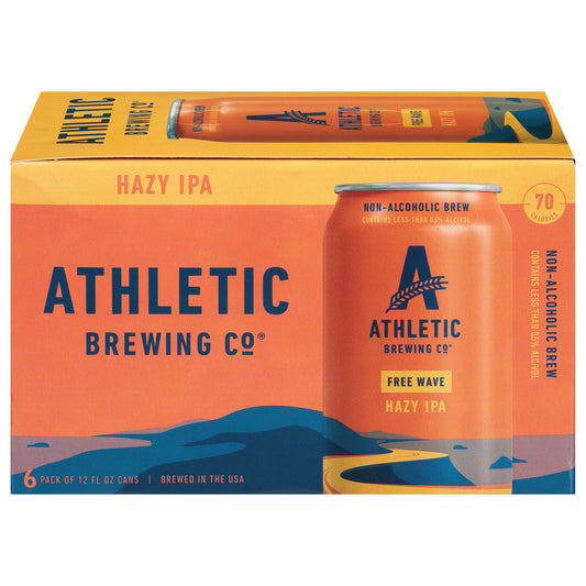 Athletic Brewing Co Non-Alcoholic Free Wave Hazy I.P.A. 6-Pack