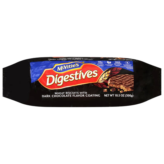 Mcvitie's Digestives Dark Chocolate Flavor Coating Biscuits 10.5 oz Wrapper