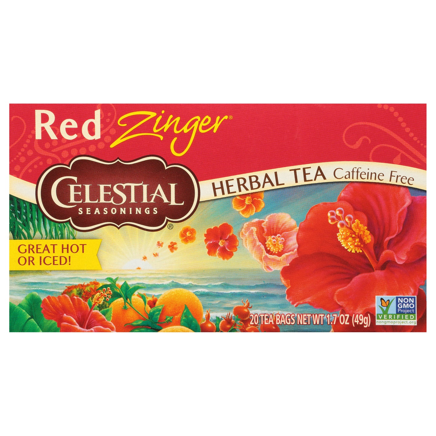 Celestial Seasonings® Red Zinger® Caffeine Free Herbal Tea Bags 20 ct Box