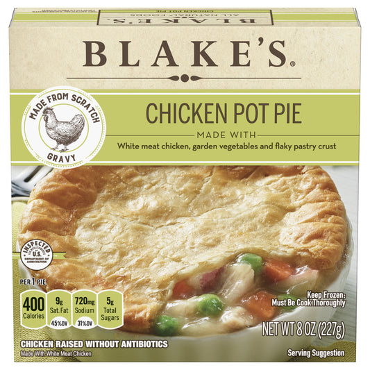 Blake's All Natural Chicken Pot Pie, Frozen Meal, 8 oz