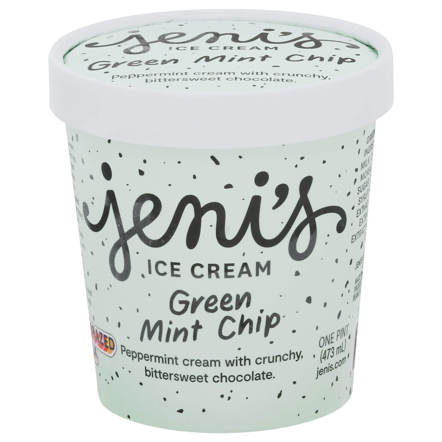 Jeni's Green Mint Chip Ice Cream 1 pt