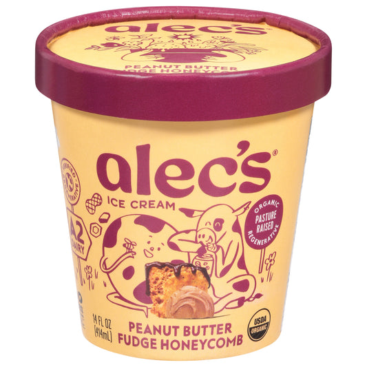 Alec's Peanut Butter Fudge Honeycomb Ice Cream 14 fl oz
