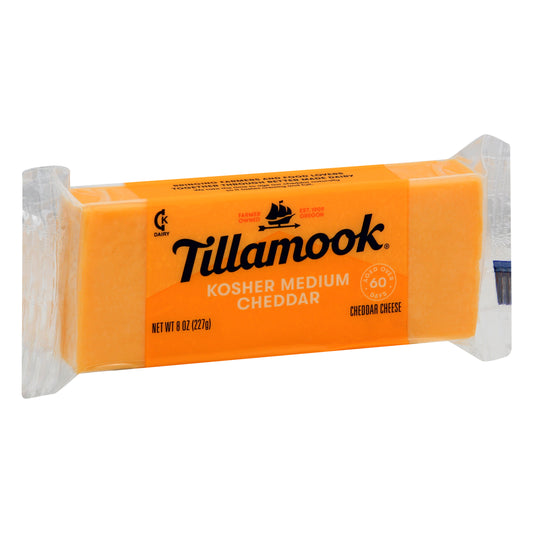 Tillamook Kosher Medium Cheddar Cheese 8 oz