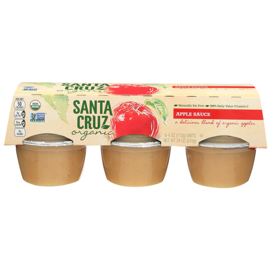 Santa Cruz Organic, Organic Apple Sauce, 6/4 Oz
