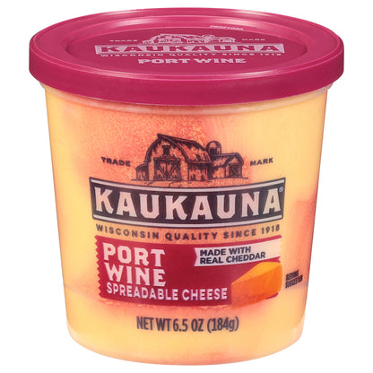 Kaukauna Port Wine Spreadable Cheese 6.5 oz