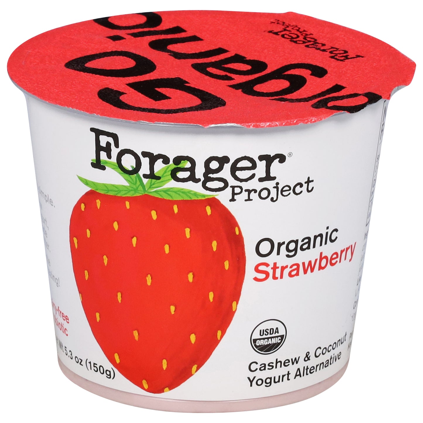 Forager Project Organic Probiotic Strawberry Cashewmilk Yogurt 5.3 oz