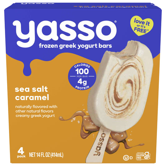 Yasso Yasso Frozen Greek Yogurt Bars Sea Salt Caramel Bars 4 3.5fl Oz Bars