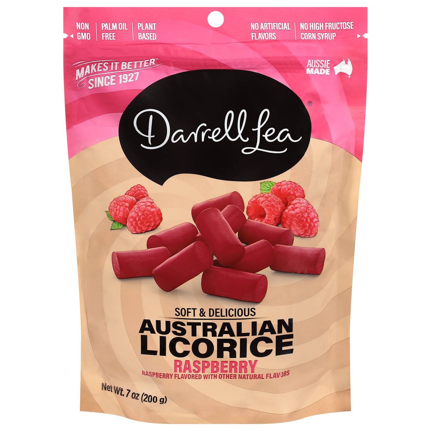 Darrell Lea Australian Raspberry Licorice 7 oz