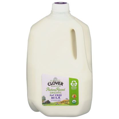 Clover Sonoma Pasture Raised Organic Fat Free Milk 1 gal