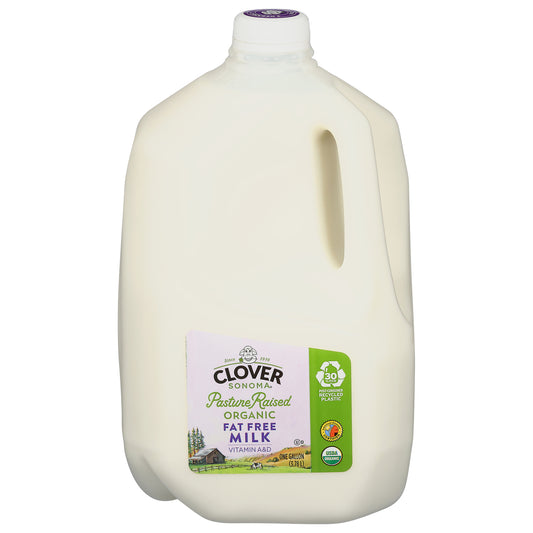 Clover Sonoma Pasture Raised Organic Fat Free Milk 1 gal