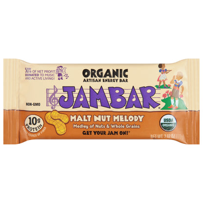 Jambar Organic Artisan Malt Nut Melody Energy Bar 2.12 oz