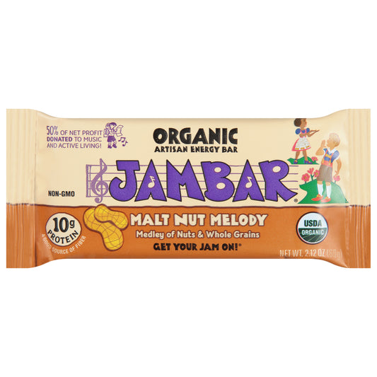 Jambar Organic Artisan Malt Nut Melody Energy Bar 2.12 oz