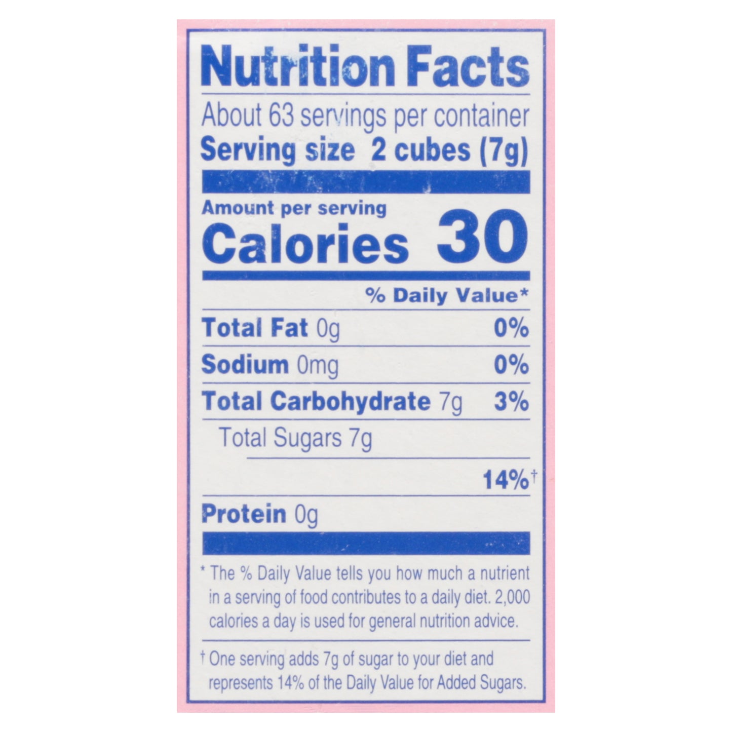 C&H Premium Pure Cane Sugar Cubes 126 Count 1 lb