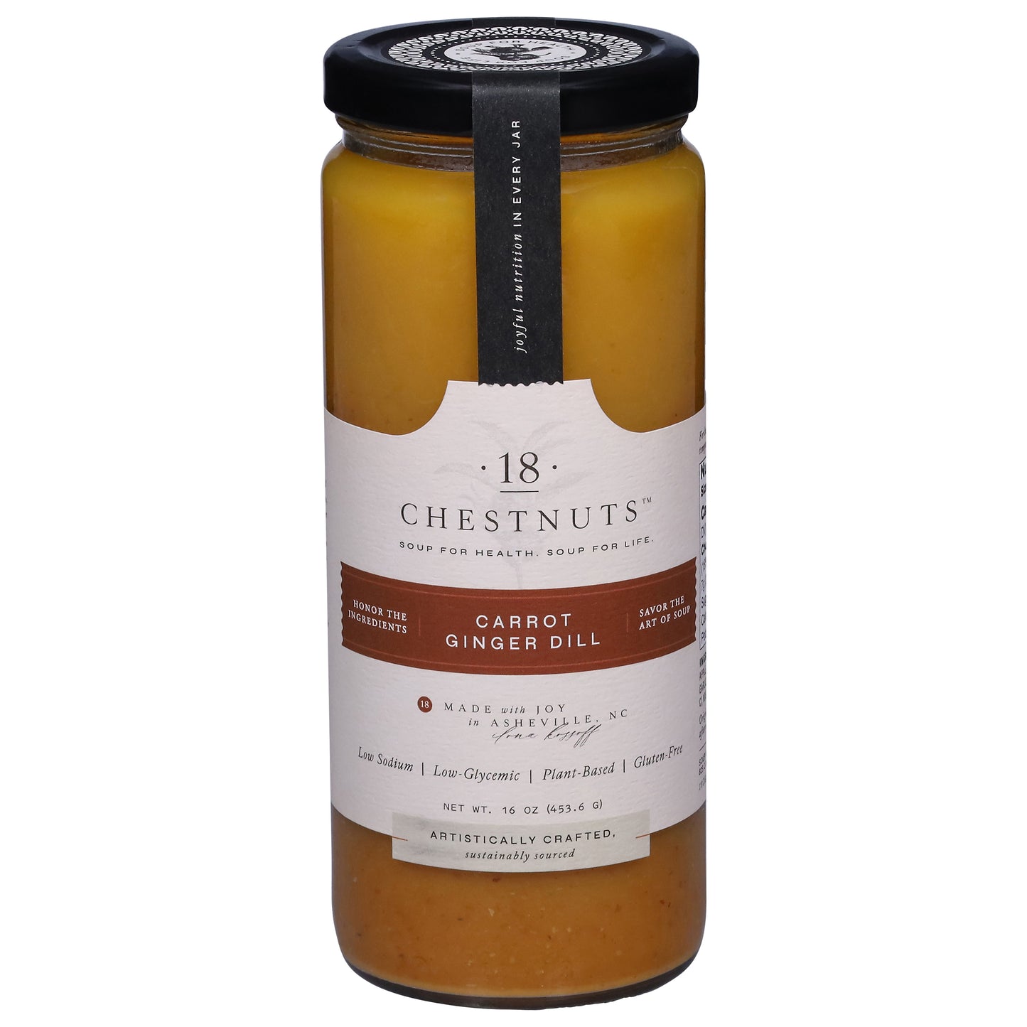 18 Chestnuts Carrot Ginger Dill Soup 16 oz