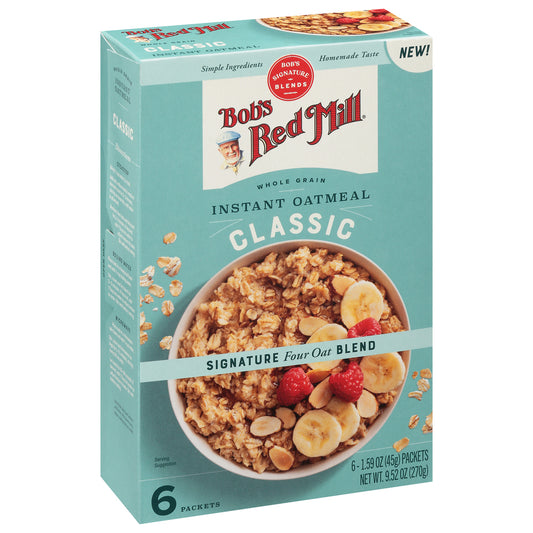 Bob's Red Mill, Instant Oatmeal Whole Grain Classic 6 Pack/1.59 Oz, 9.52 Oz
