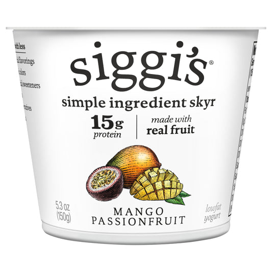 siggi’s® Icelandic Skyr Lowfat Yogurt, Mango Passionfruit, 5.3 oz.