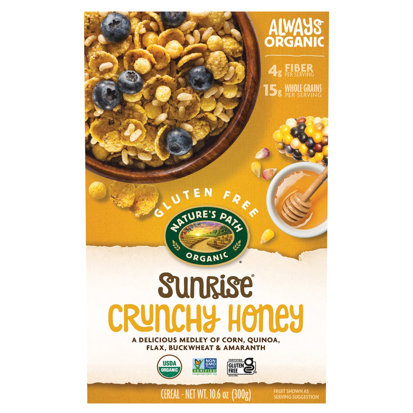 Nature's Path Organic Crunchy Sunrise Honey Cereal 10oz Box
