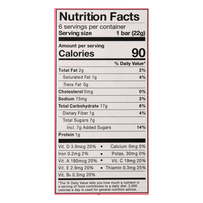 MadeGood Strawberry Crispy Squares 6 ea