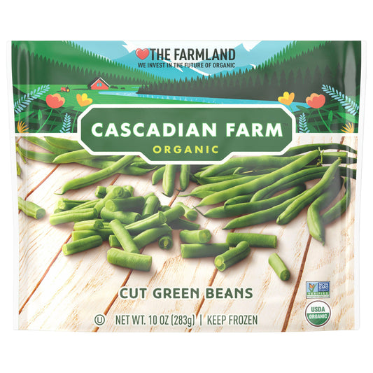 Cascadian Farm Organic Cut Green Beans, Non-GMO, Frozen Vegetables, 10 oz.