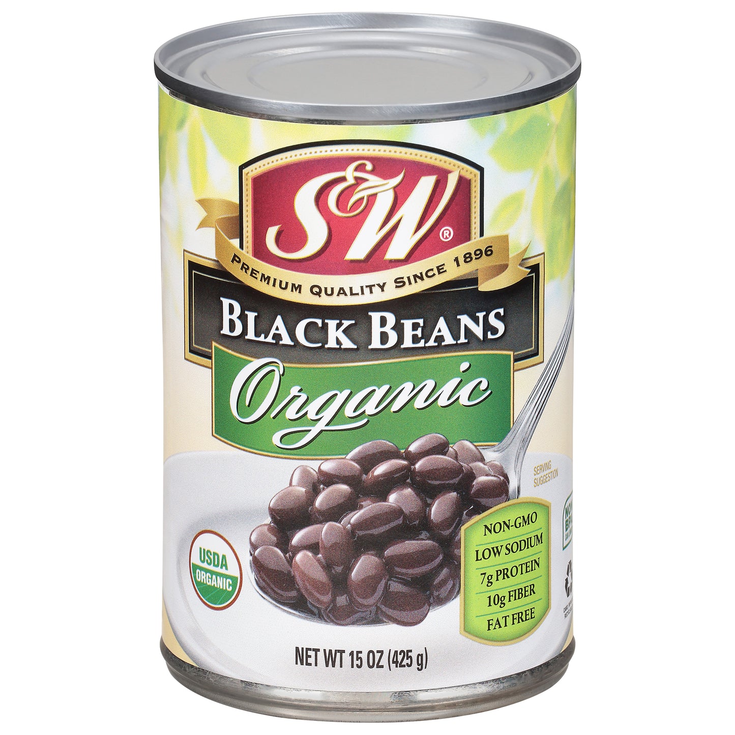 S&W Organic Black Beans 15 oz