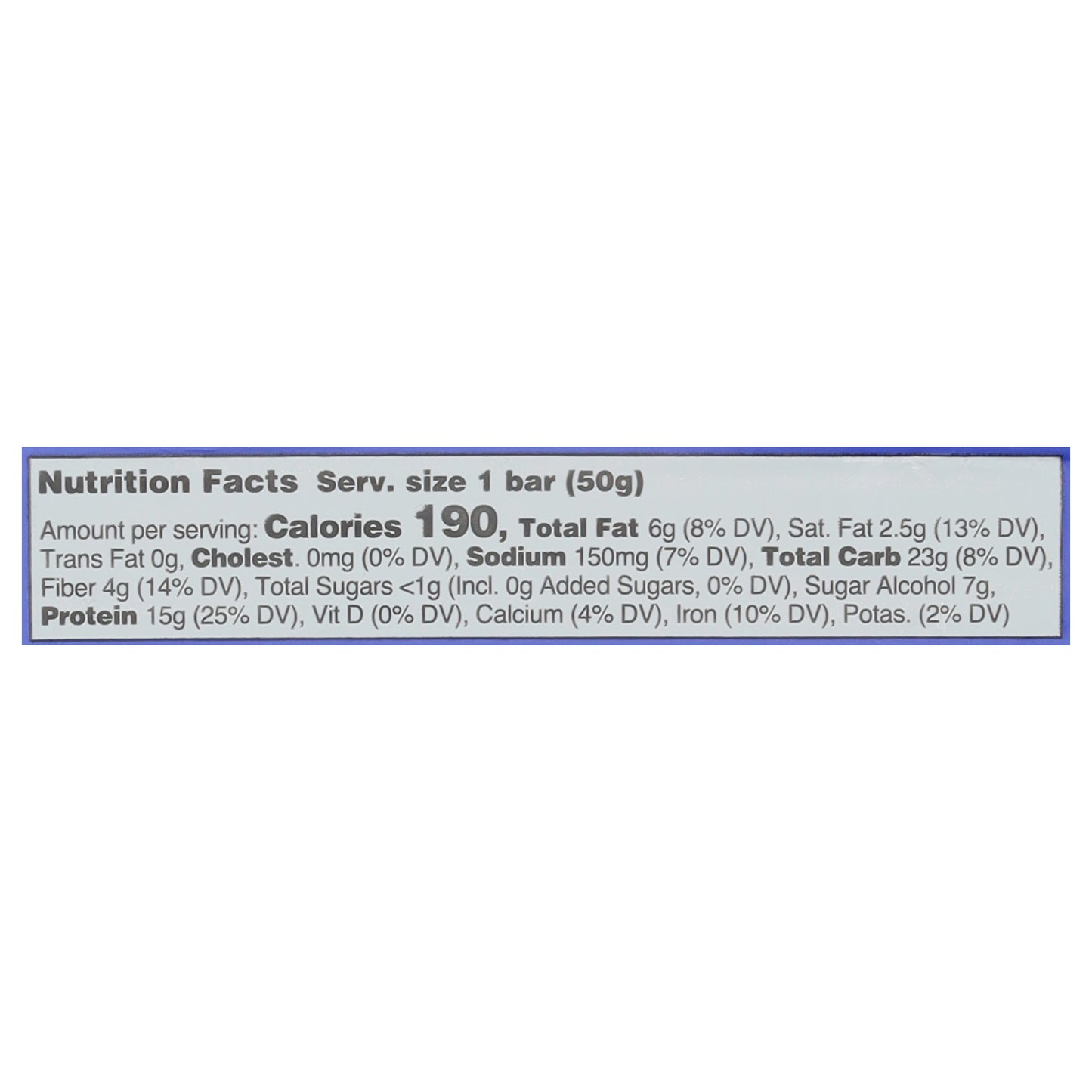 Misfits Plant-Based Cookie Dough Flavored Protein Bar 1.8 oz
