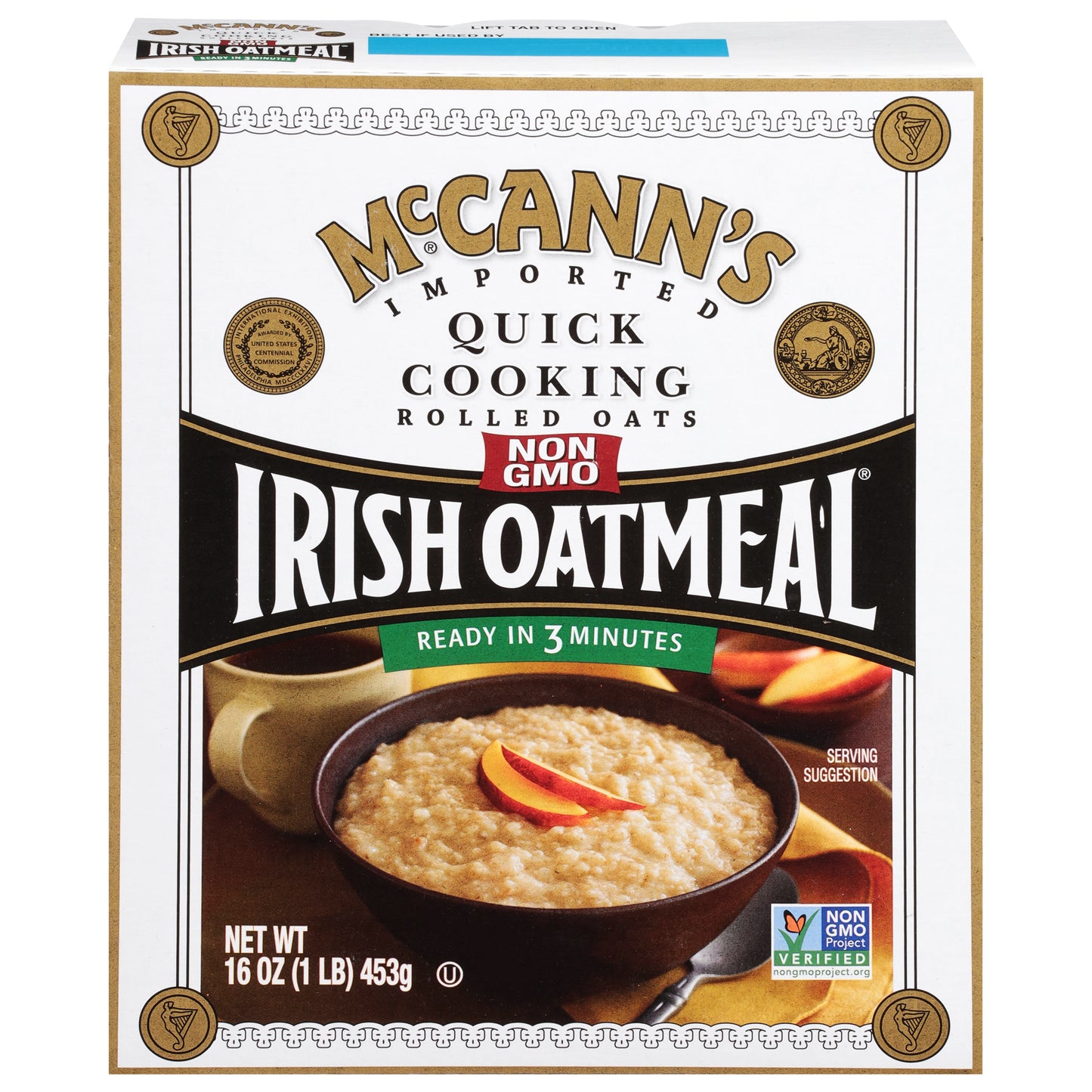 McCann's Imported Quick Cooking Rolled Oats Irish Oatmeal, Kosher, 16 OZ Box