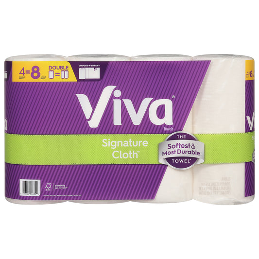 Viva Signature Cloth 1-Ply Choose-A-Sheet Towels Double Rolls 4 ea