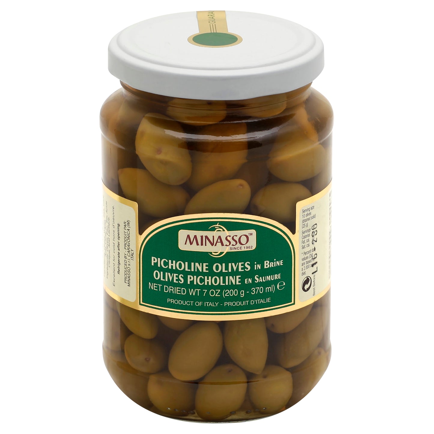 Minasso Picholine Olives 7 oz