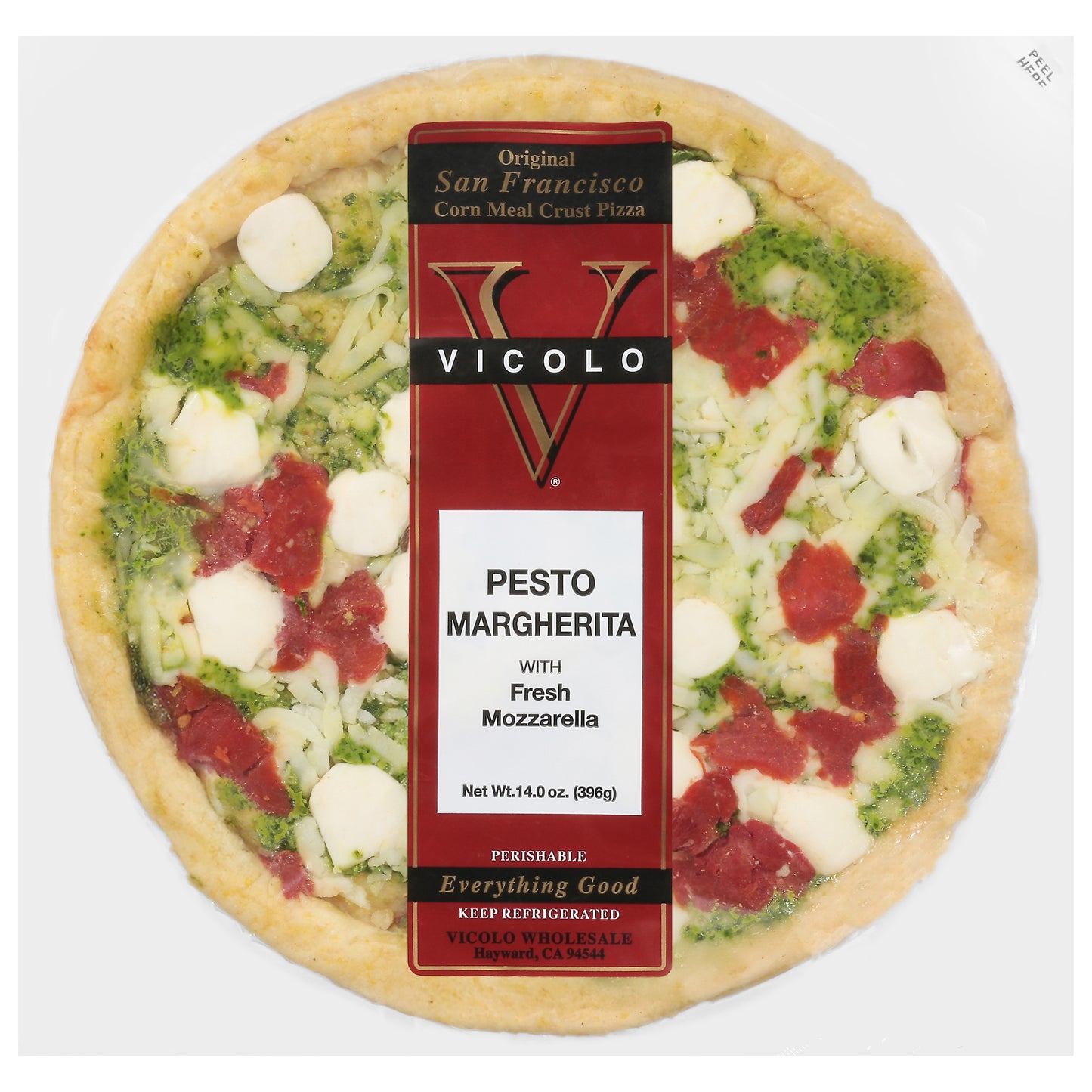 Vicolo Corn Meal Crust Pesto Margherita Pizza 14.0 oz