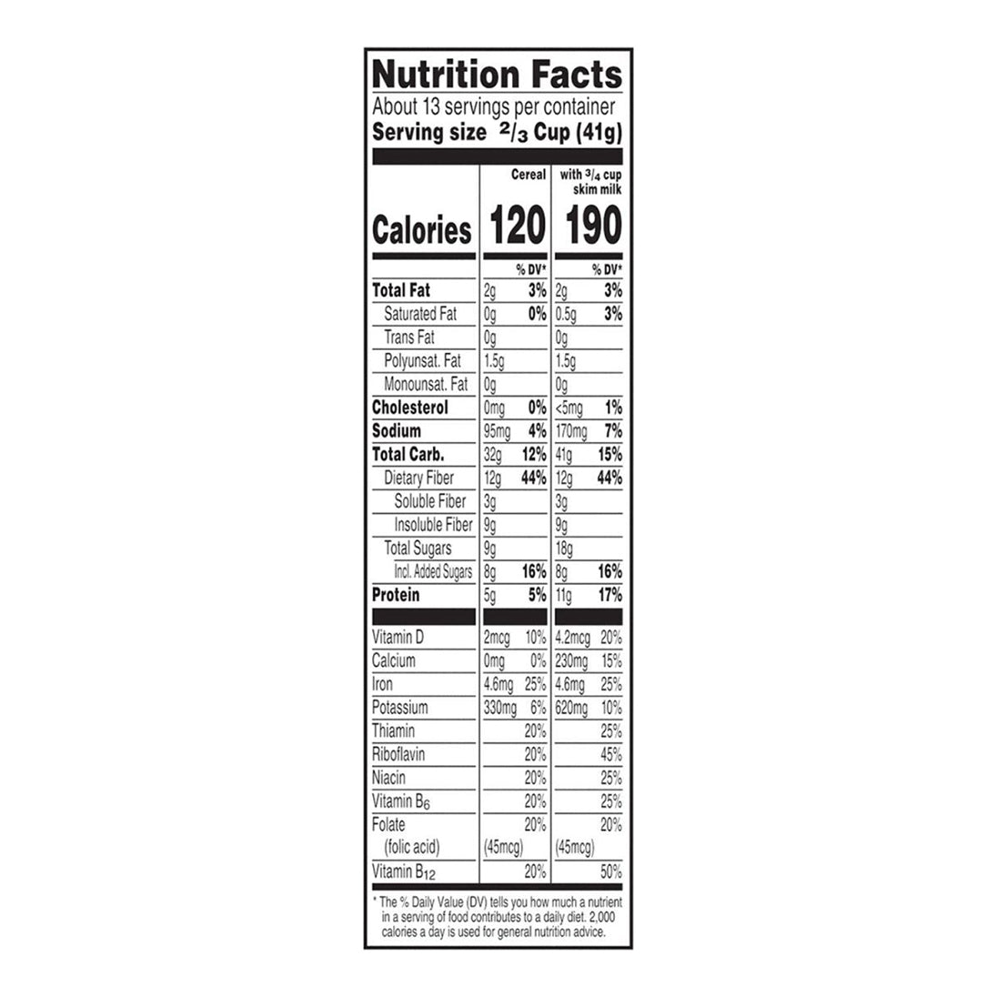 Kellogg's All-Bran Cold Breakfast Cereal Original, 18.6 oz
