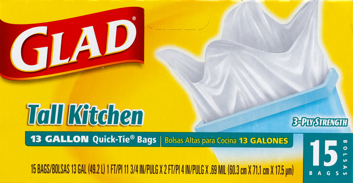 Glad Tall Kitchen Bags 15 ea