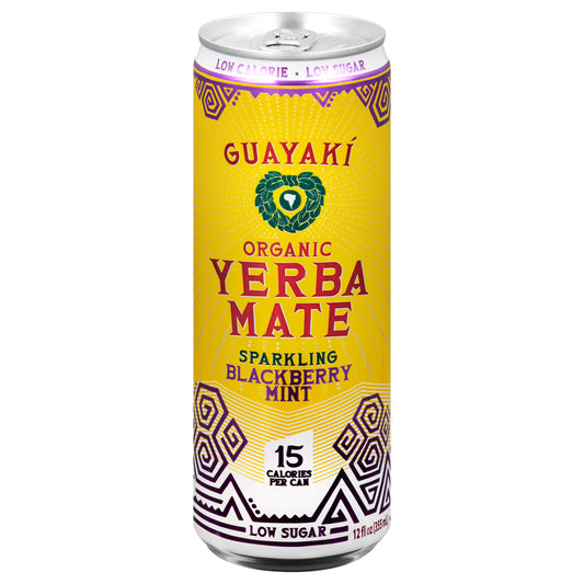 Guayaki Organic Sparkling Blackberry Mint Yerba Mate 12 oz
