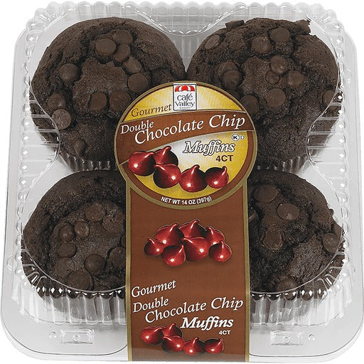Cafe Valley Gourmet Double Chocolate Chip Muffins 4