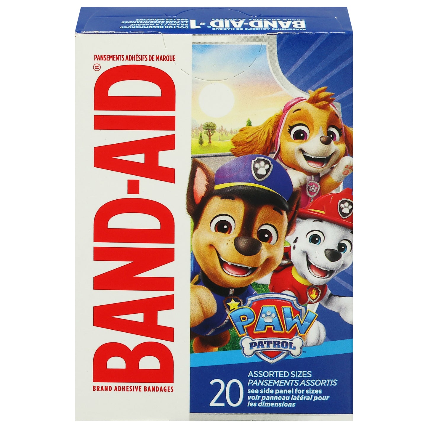 Band-Aid Paw Patrol Assorted Sizes Adhesive Bandages 20 Each