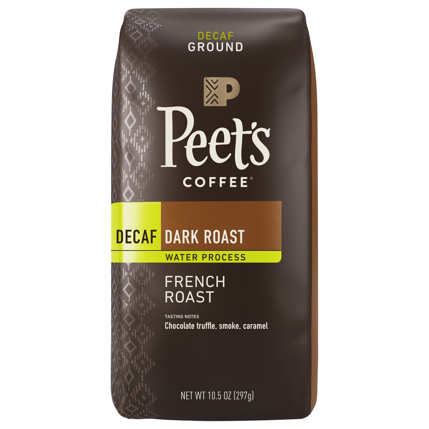 Peet's Coffee, Decaf French Roast, Dark Roast Ground Coffee - 10.5oz Bags