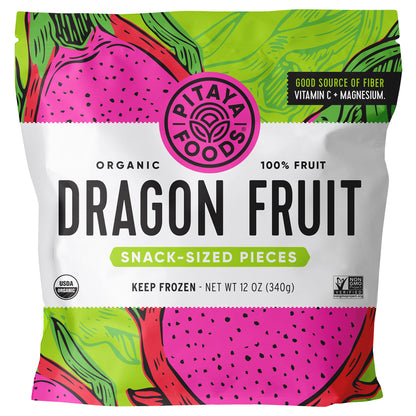 Pitaya Foods Organic Dragon Fruit Snack-Sized Pieces 12 oz