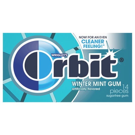 ORBIT Wintermint Sugarfree Gum, single pack