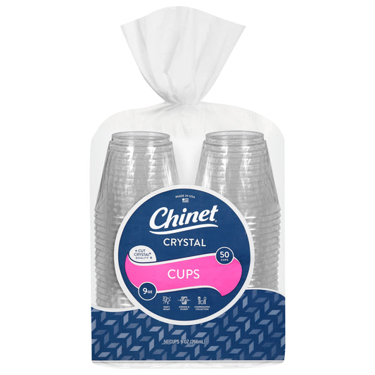 Chinet Crystal 9 Ounce Cups 50 ea