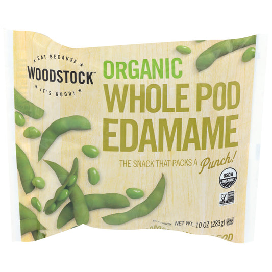 Woodstock Foods, Organic Frozen Vegetables Edamame Whole Pods, 10 Oz