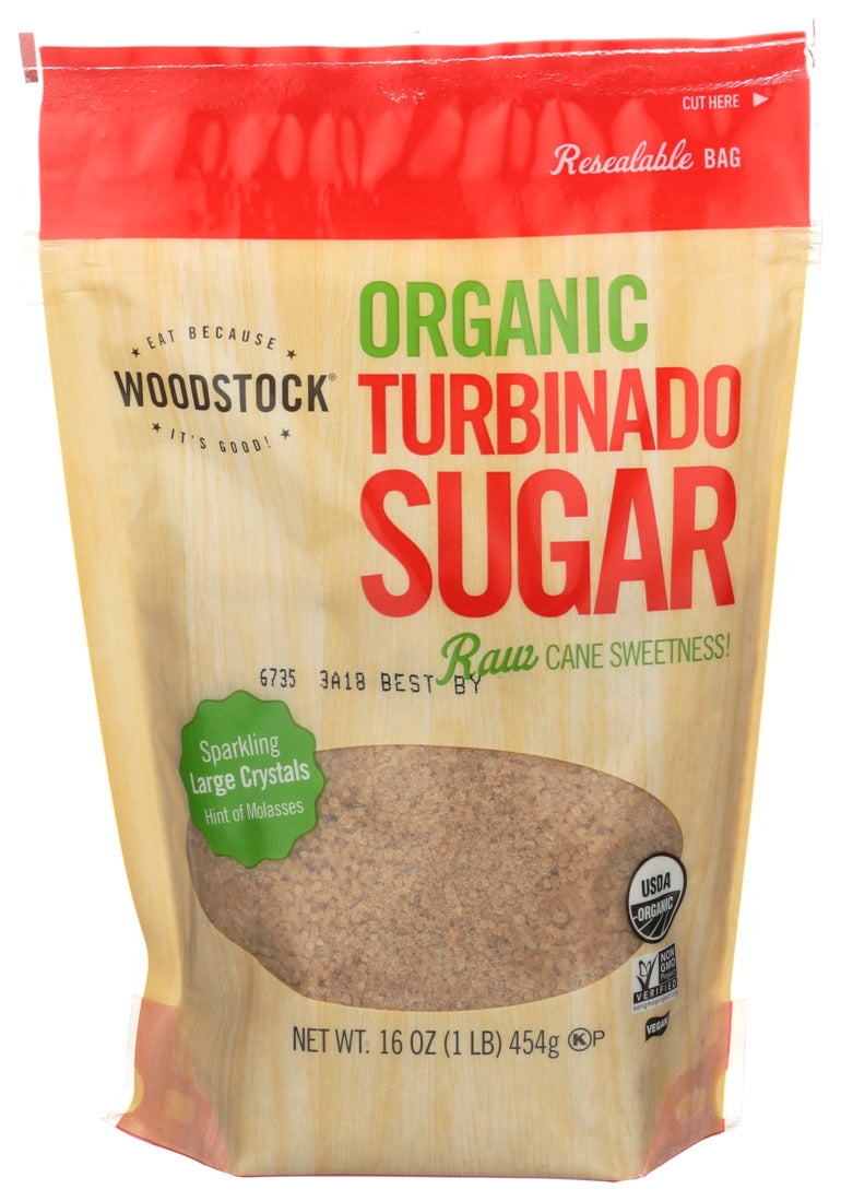 Woodstock Foods, Organic Turbinado Sugar, 16 Oz