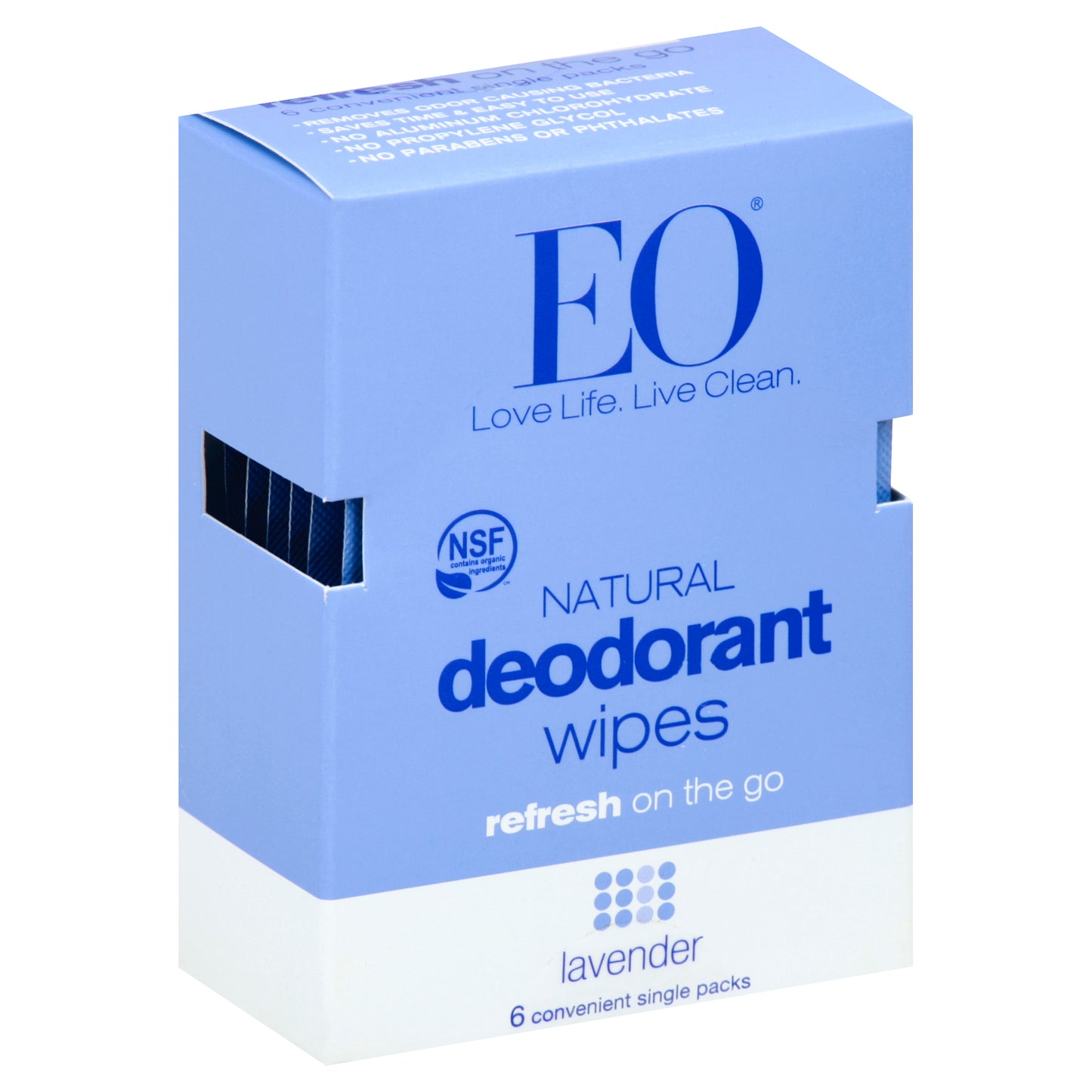 EO Deodorant Wipes 6 ea
