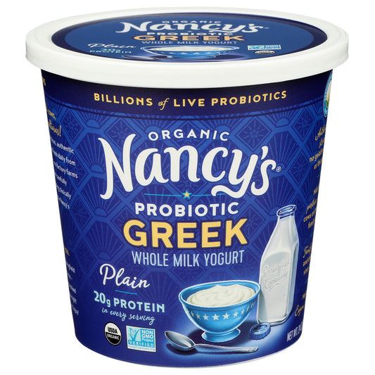 Organic Greek Plain Whole Milk Yogurt, 24 Oz
