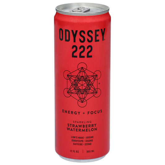 Odyssey 222 Sparkling Strawberry Watermelon Energy + Focus Drink 12 fl oz
