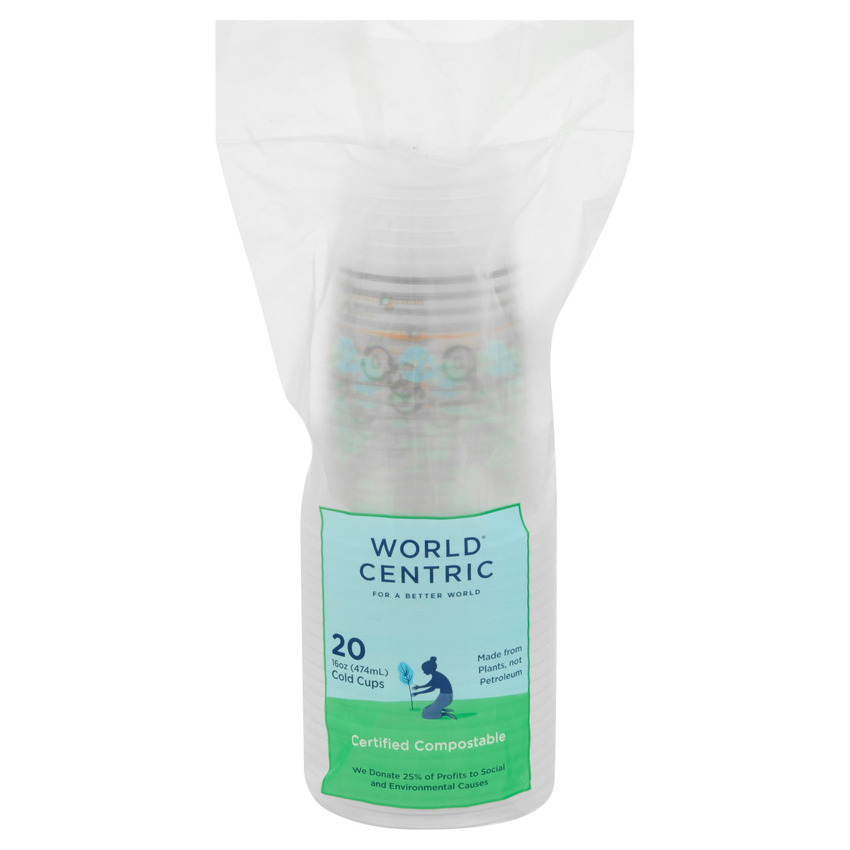 World Centric 16 Ounce Cold Cups 20 ea